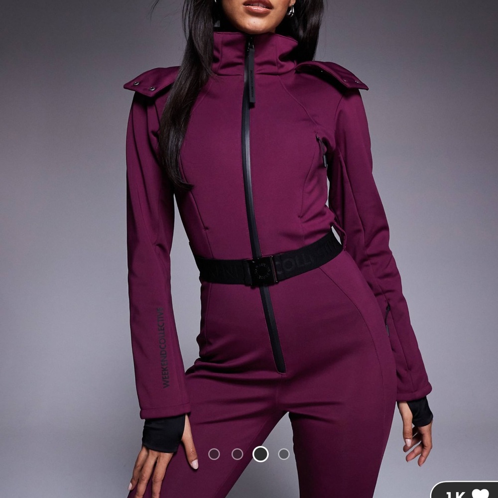 ASOS SKI SUIT PLUM